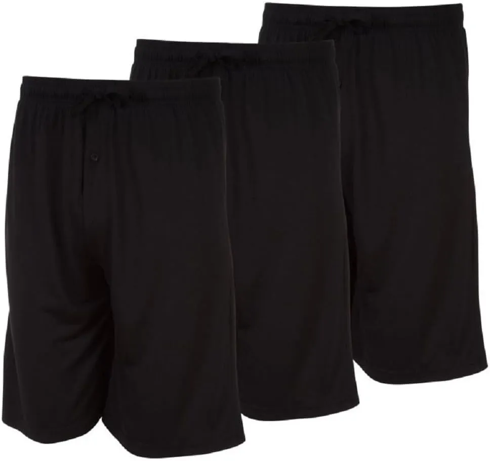 3 Pack Mens Jersey Shorts with Pockets and Drawstring  Soft Men's Lounge Shorts for The House, Sleep PJ, Pajamas  Up to 3XL