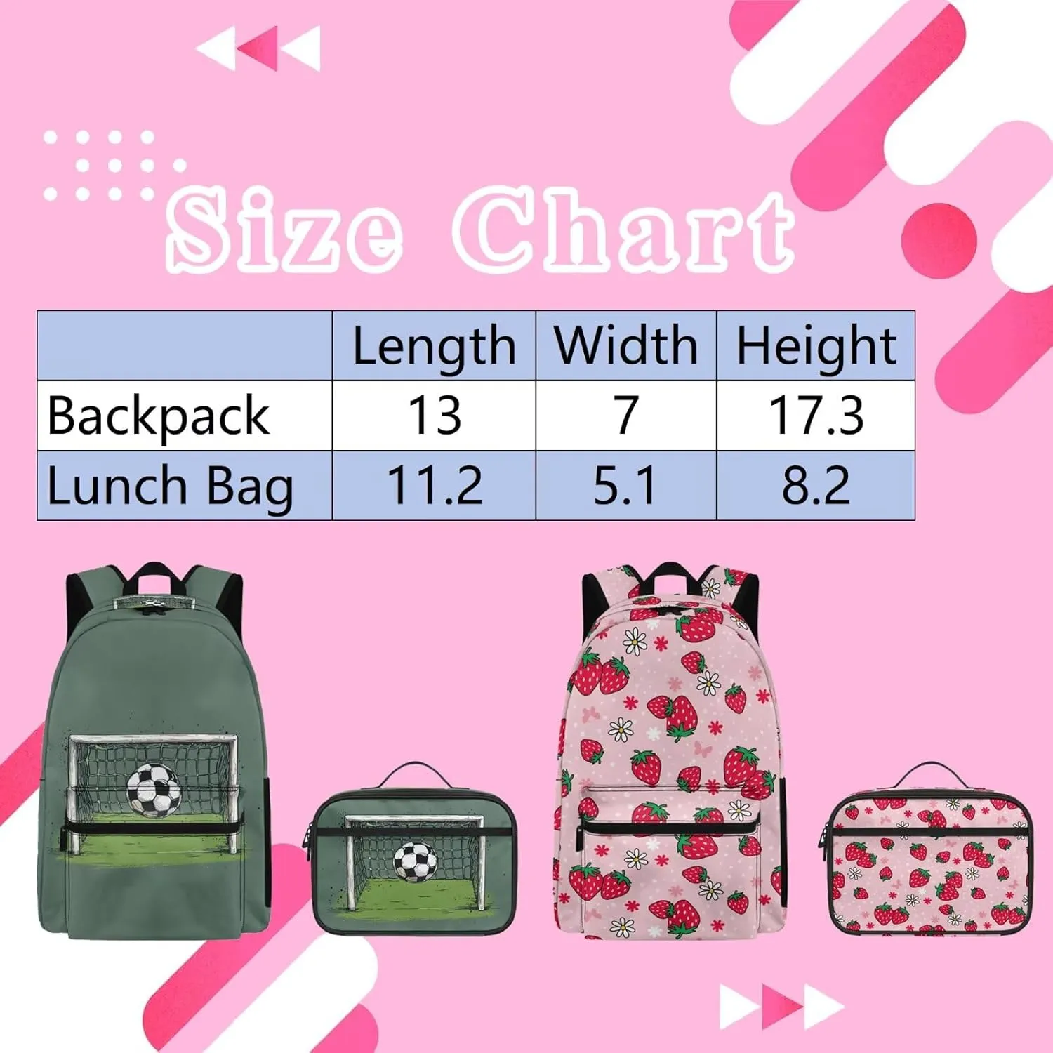 Agoviwo Cowboy Print Girls Backpack with Lunch Box Cute Bookbag Backpack Soft Casual Backpack with Portable Lunch Bag