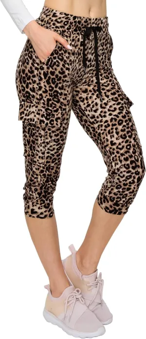 ALWAYS Capri Cargo Jogger Pants for Women - Super Soft Casual Drawstrings Track Cuff Bottoms