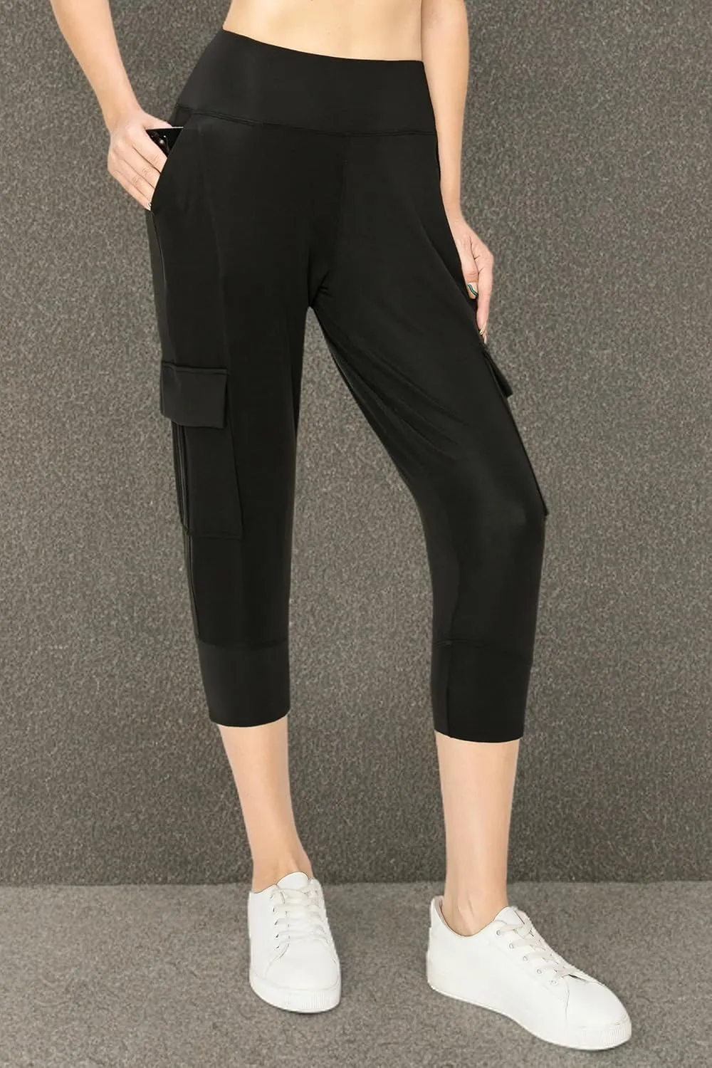 ALWAYS Capri Cargo Jogger Pants for Women - Super Soft Casual Drawstrings Track Cuff Bottoms