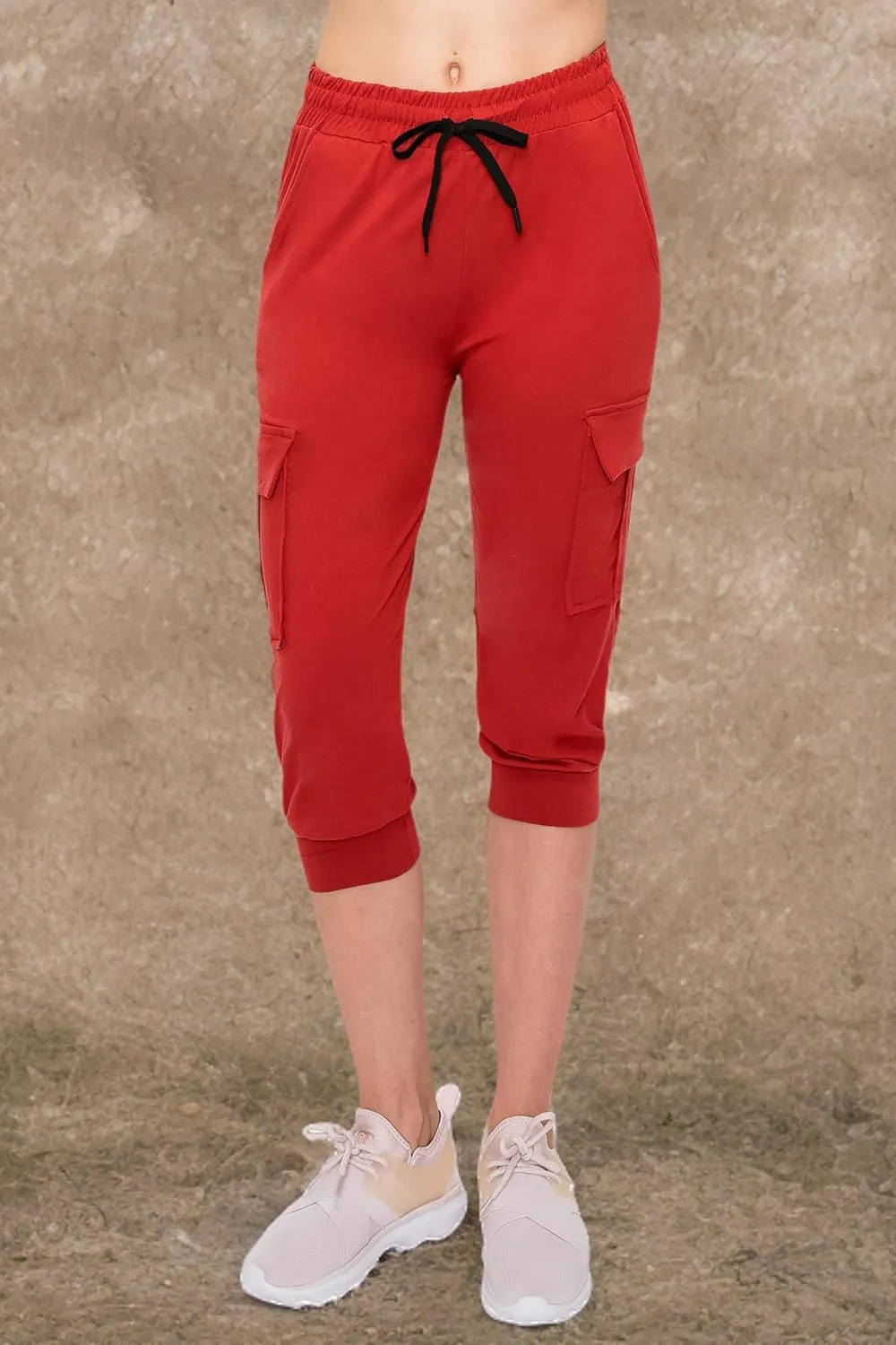 ALWAYS Capri Cargo Jogger Pants for Women - Super Soft Casual Drawstrings Track Cuff Bottoms