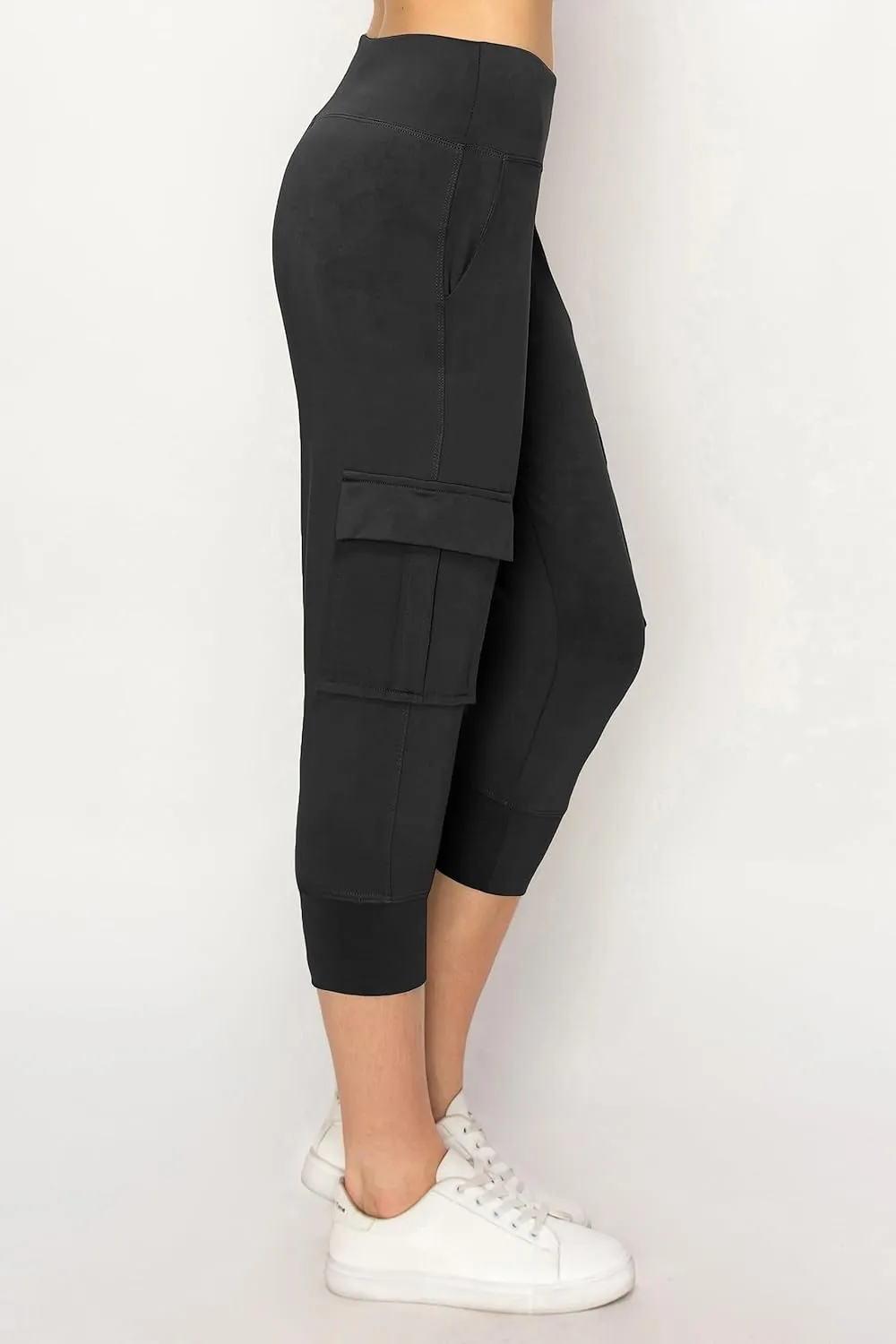 ALWAYS Capri Cargo Jogger Pants for Women - Super Soft Casual Drawstrings Track Cuff Bottoms