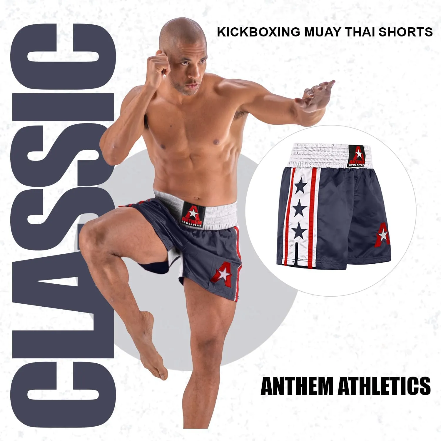 Anthem Athletics Muay Thai Shorts Men, Muay Thai Shorts Women - Kickboxing Short Boxing Trunks 5050 Classic Infinity Resolute