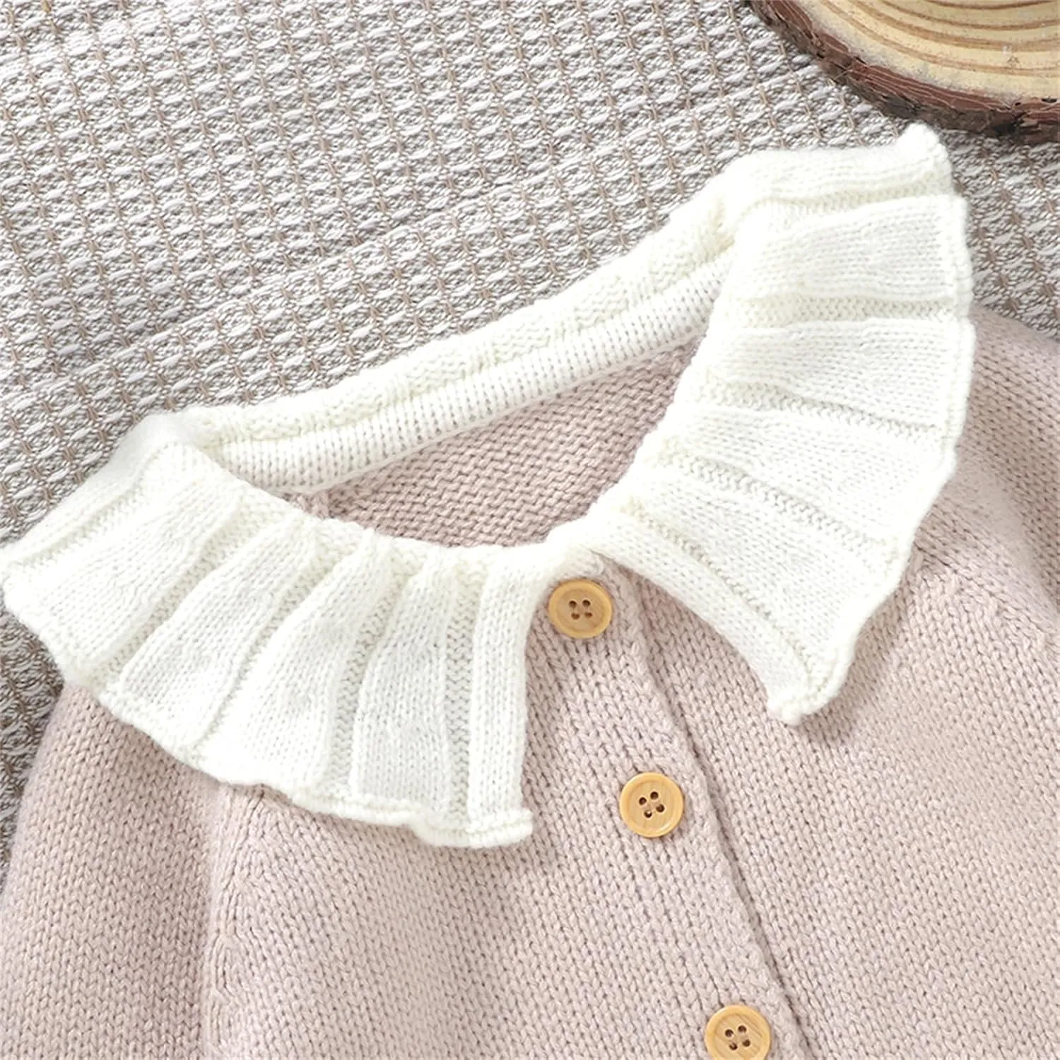 Baby Girl Cardigan Knit Sweater Animal Embroidery Chunky Coat Doll Collar Knitwear Toddler Infant Spring Clothes