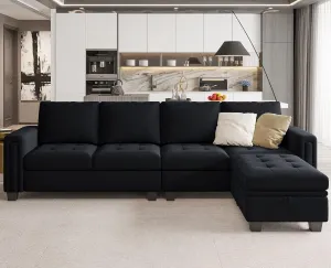 Belffin Reversible Sectional Convertible Storage by Couch.com