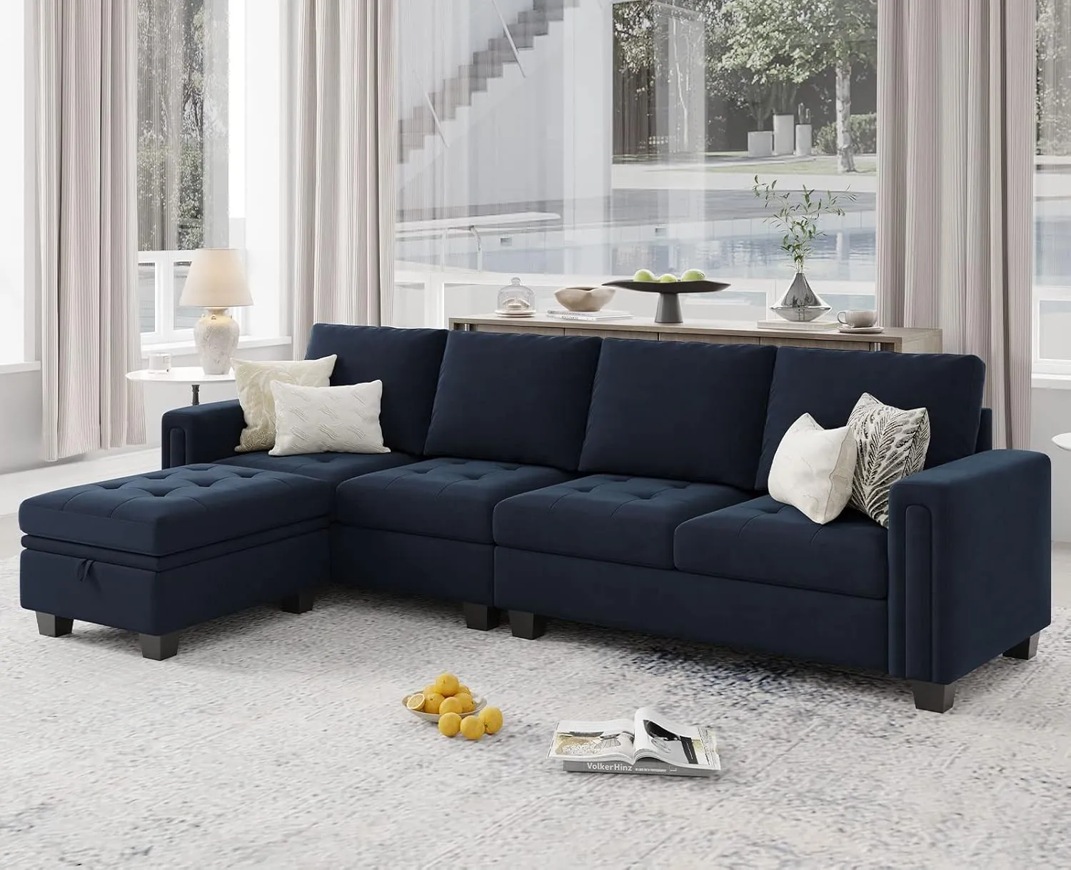 Belffin Reversible Sectional Convertible Storage by Couch.com