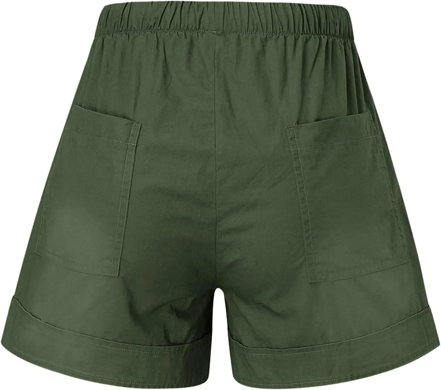 Bermuda Shorts for Women Loose High Waisted Short Pants Wide Leg Linen Knee Length Summer Casual Long Pockets