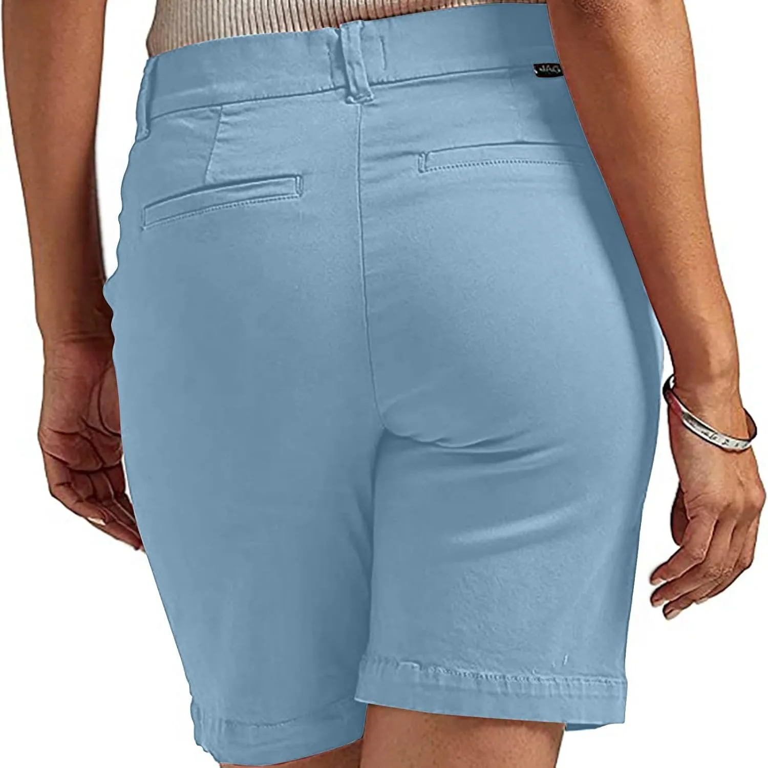 Bermuda Shorts for Women Stretchy Dressy Casual High Waisted Lounge Short Pants Straight Leg Hiking Vacation Outfits