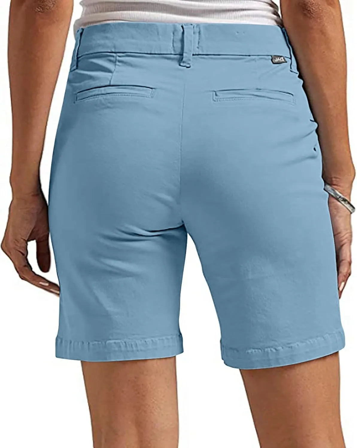 Bermuda Shorts for Women Stretchy Dressy Casual High Waisted Lounge Short Pants Straight Leg Hiking Vacation Outfits