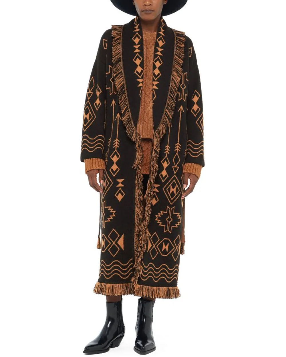 Black and Tamarind Mystic Gate Coat