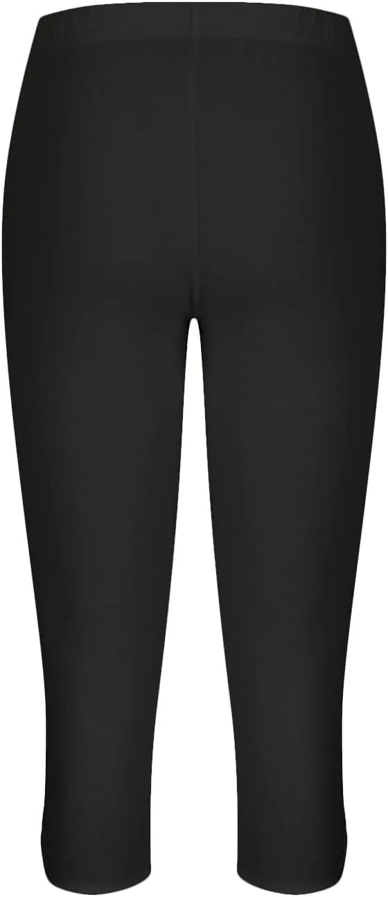 Capri Leggings for Women 2025 Summer Stretch Plus Size High Waisted Soft Casual Workout Yoga Pants with Pockets