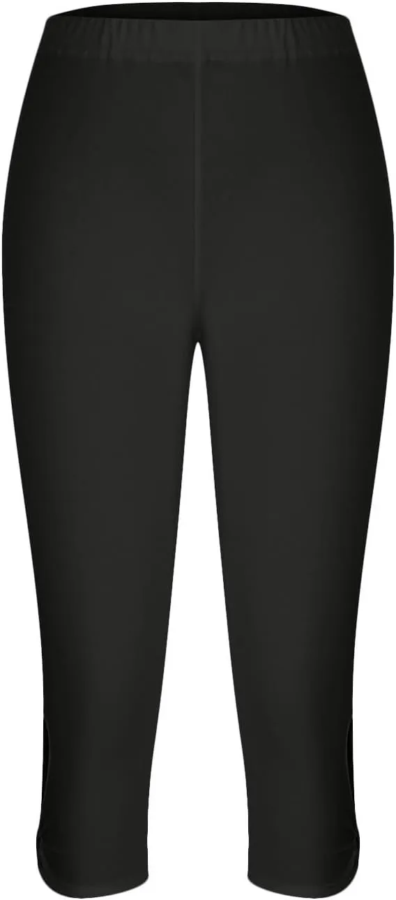Capri Leggings for Women 2025 Summer Stretch Plus Size High Waisted Soft Casual Workout Yoga Pants with Pockets