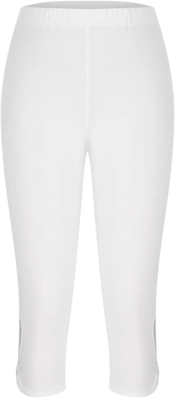 Capri Leggings for Women 2025 Summer Stretch Plus Size High Waisted Soft Casual Workout Yoga Pants with Pockets