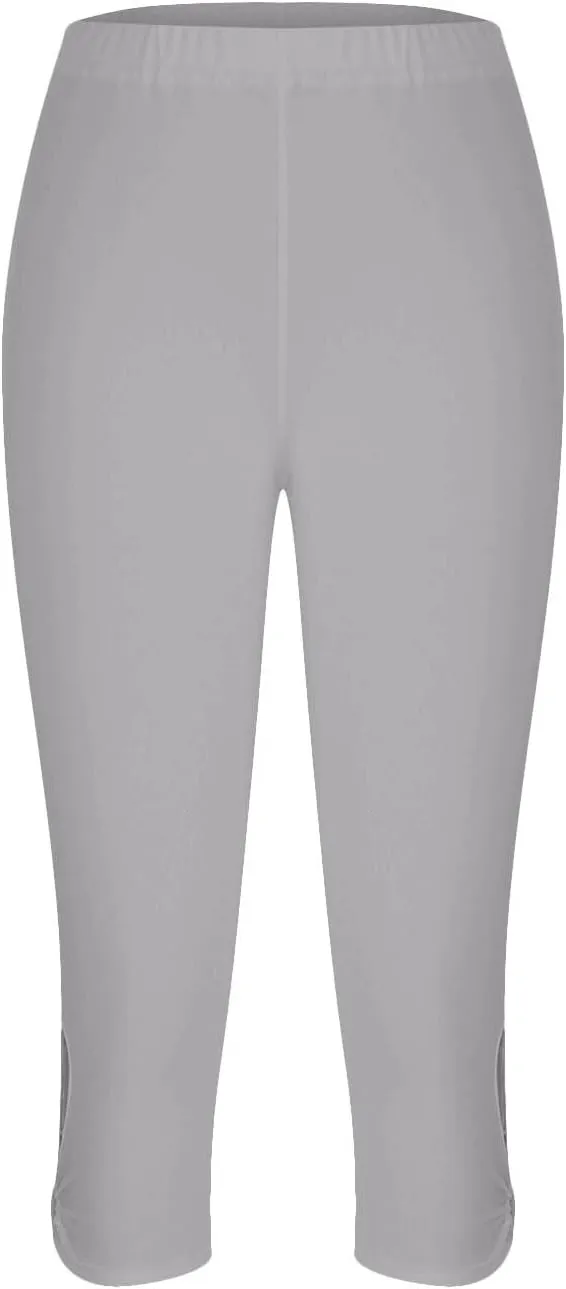 Capri Leggings for Women 2025 Summer Stretch Plus Size High Waisted Soft Casual Workout Yoga Pants with Pockets