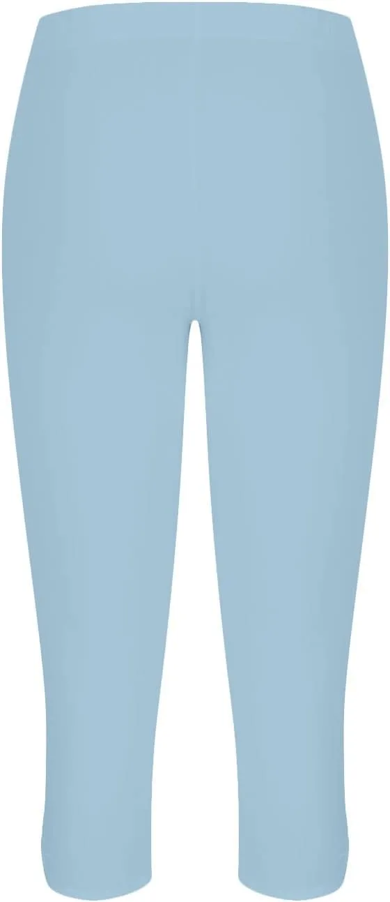 Capri Leggings for Women 2025 Summer Stretch Plus Size High Waisted Soft Casual Workout Yoga Pants with Pockets