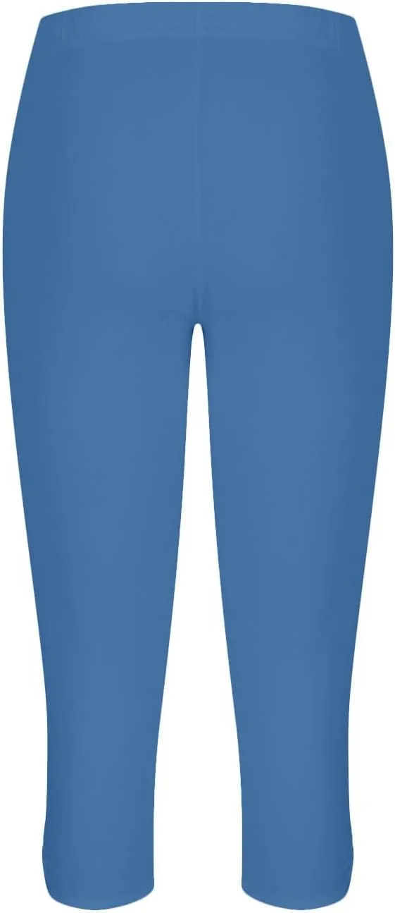 Capri Leggings for Women 2025 Summer Stretch Plus Size High Waisted Soft Casual Workout Yoga Pants with Pockets