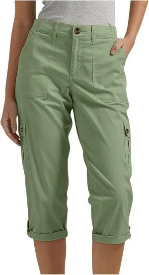 Capri Pants for Women Summer 2024 Cotton Linen Trousers with Pockets Straight Cropped Trousers Pants for Work