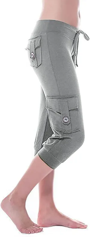 Capri Yoga Legging for Women 2024 Casual Summer Workout Athletic Capri Yoga Pants High Waist Stretch Cropped Trousers