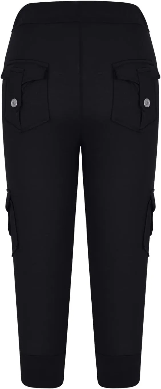 Capri Yoga Legging for Women 2024 Casual Summer Workout Athletic Capri Yoga Pants High Waist Stretch Cropped Trousers