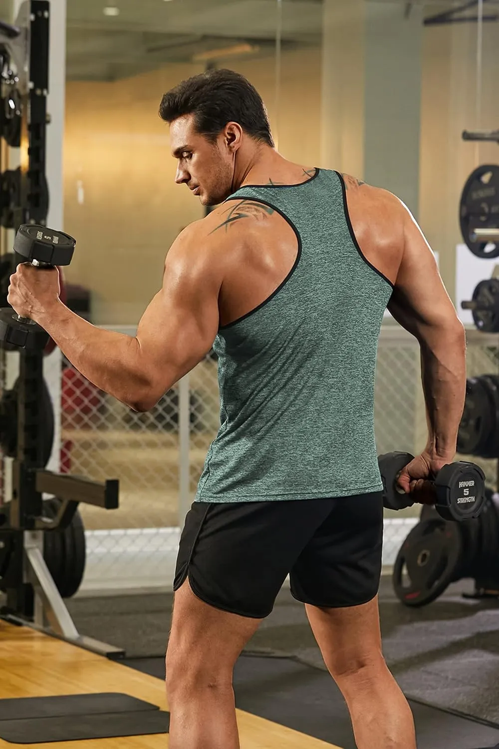 COOFANDY Men's 3 Pack Gym Tank Tops Y-Back Workout Muscle Tee Sleeveless Fitness Bodybuilding T Shirts