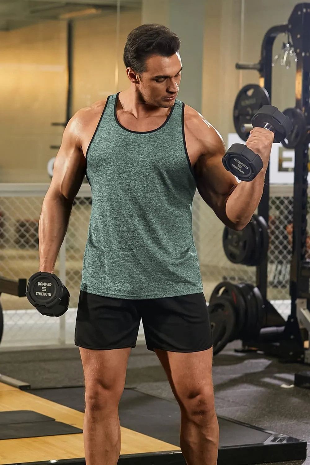 COOFANDY Men's 3 Pack Gym Tank Tops Y-Back Workout Muscle Tee Sleeveless Fitness Bodybuilding T Shirts