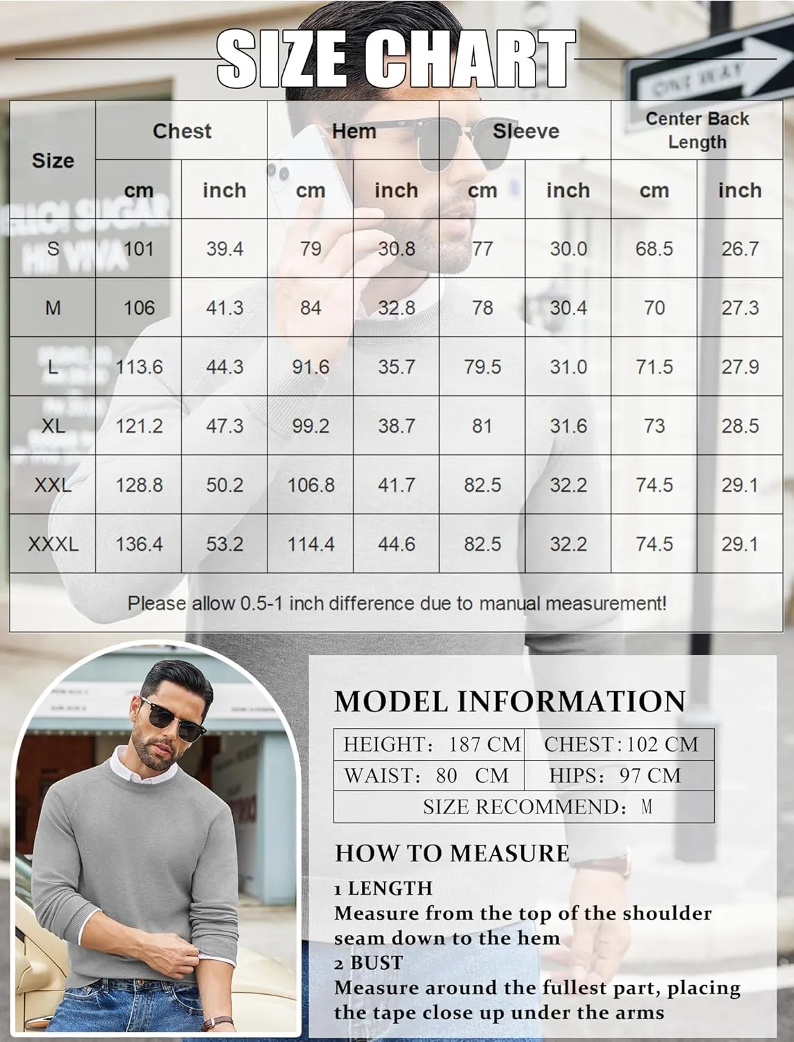 COOFANDY Men's Crewneck Sweater Casual Dress Pullover Sweater Slim Fit Lightweight Long Sleeve Raglan Sweaters