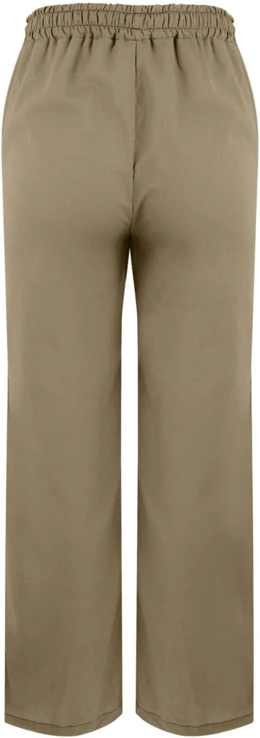 Cropped Linen Pants Women Summer Drawstring High Waisted Crop Lounge Pants Split Straight Leg Beach Pants with Pocket