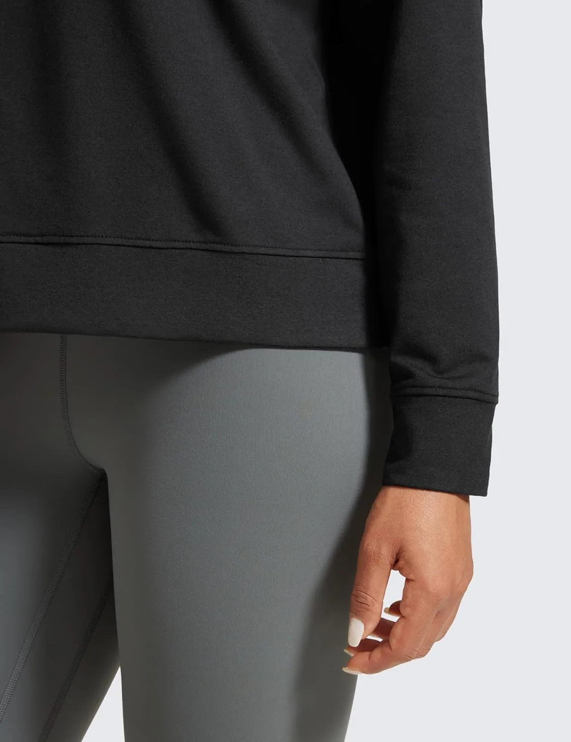 CRZ YOGA Cloud Jersey Pullover Sweatshirt for Women Long Sleeve Soft Casual Crewneck Tops Basic Workout Fall Shirts