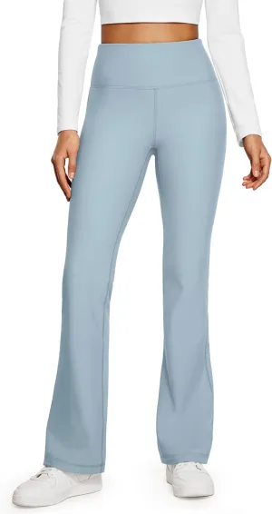 CRZ YOGA Womens Fleece Lined Flare Leggings 31" Bootcut Yoga Pants Tummy Control Winter Thermal Warm Soft Casual Lounge