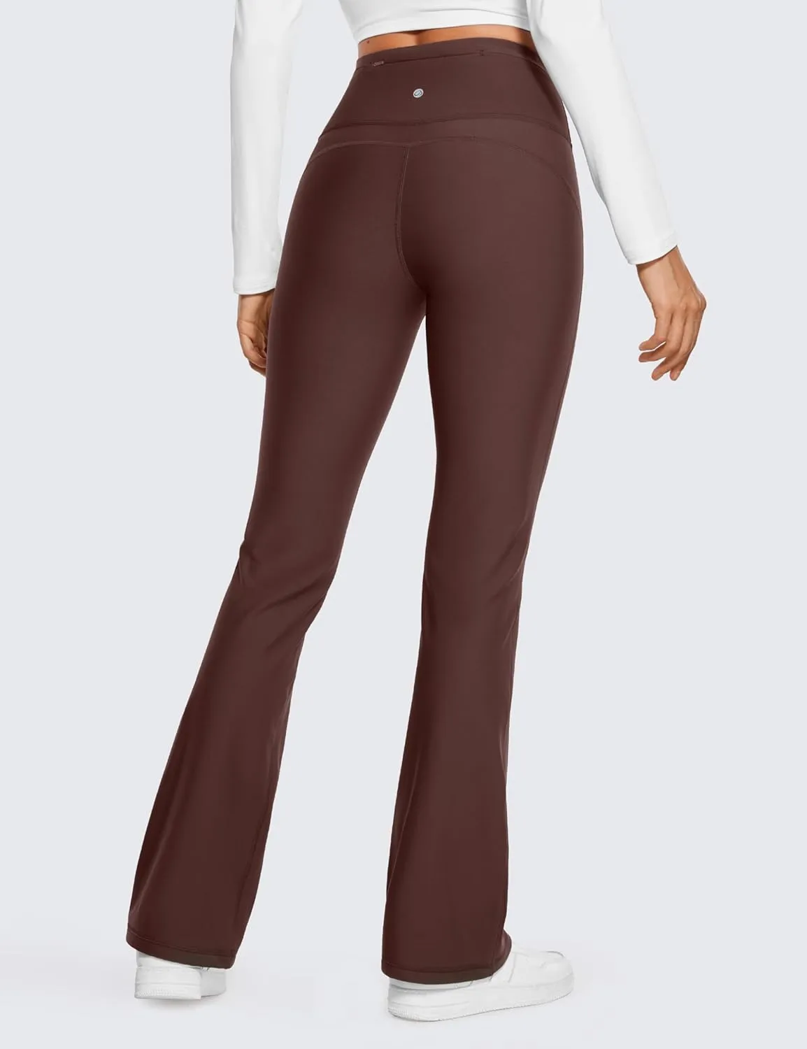 CRZ YOGA Womens Fleece Lined Flare Leggings 31" Bootcut Yoga Pants Tummy Control Winter Thermal Warm Soft Casual Lounge