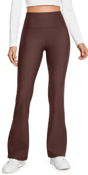 CRZ YOGA Womens Fleece Lined Flare Leggings 31" Bootcut Yoga Pants Tummy Control Winter Thermal Warm Soft Casual Lounge