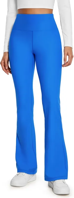 CRZ YOGA Womens Fleece Lined Flare Leggings 31" Bootcut Yoga Pants Tummy Control Winter Thermal Warm Soft Casual Lounge