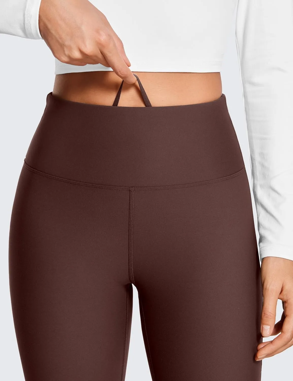 CRZ YOGA Womens Fleece Lined Flare Leggings 31" Bootcut Yoga Pants Tummy Control Winter Thermal Warm Soft Casual Lounge