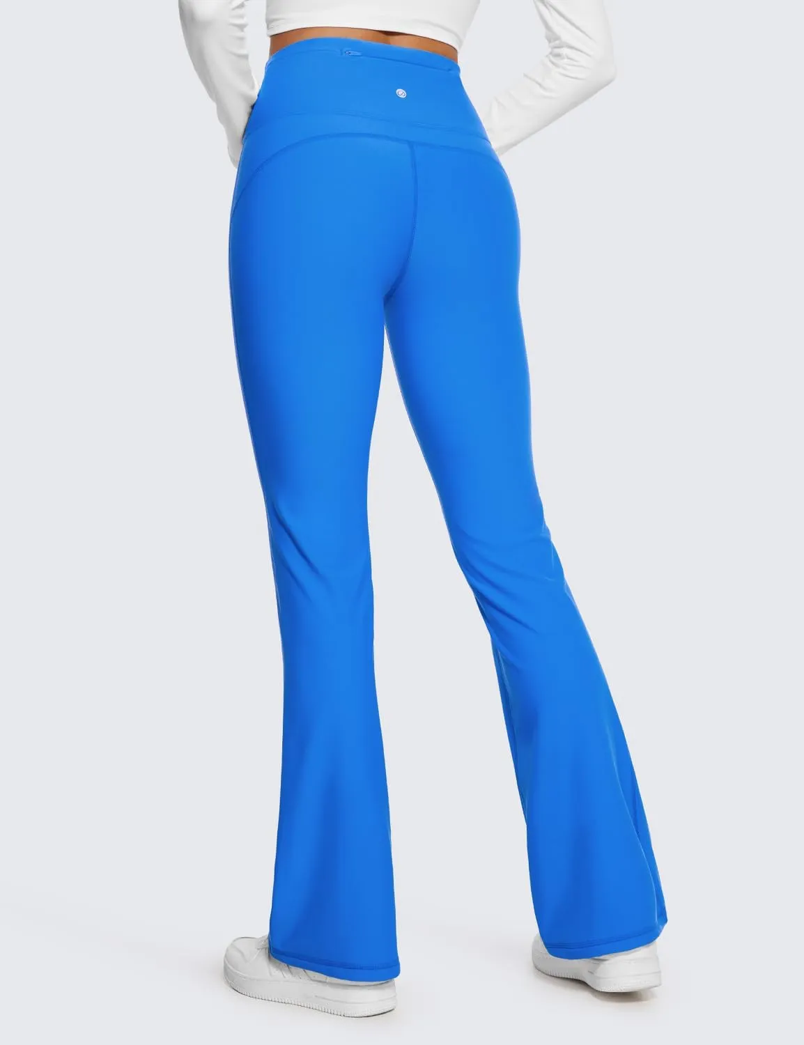 CRZ YOGA Womens Fleece Lined Flare Leggings 31" Bootcut Yoga Pants Tummy Control Winter Thermal Warm Soft Casual Lounge