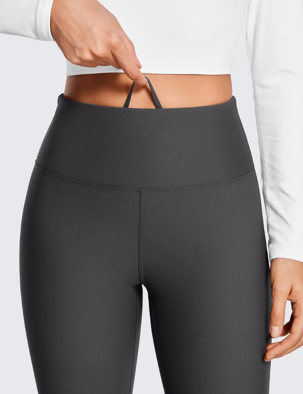 CRZ YOGA Womens Fleece Lined Flare Leggings 31" Bootcut Yoga Pants Tummy Control Winter Thermal Warm Soft Casual Lounge