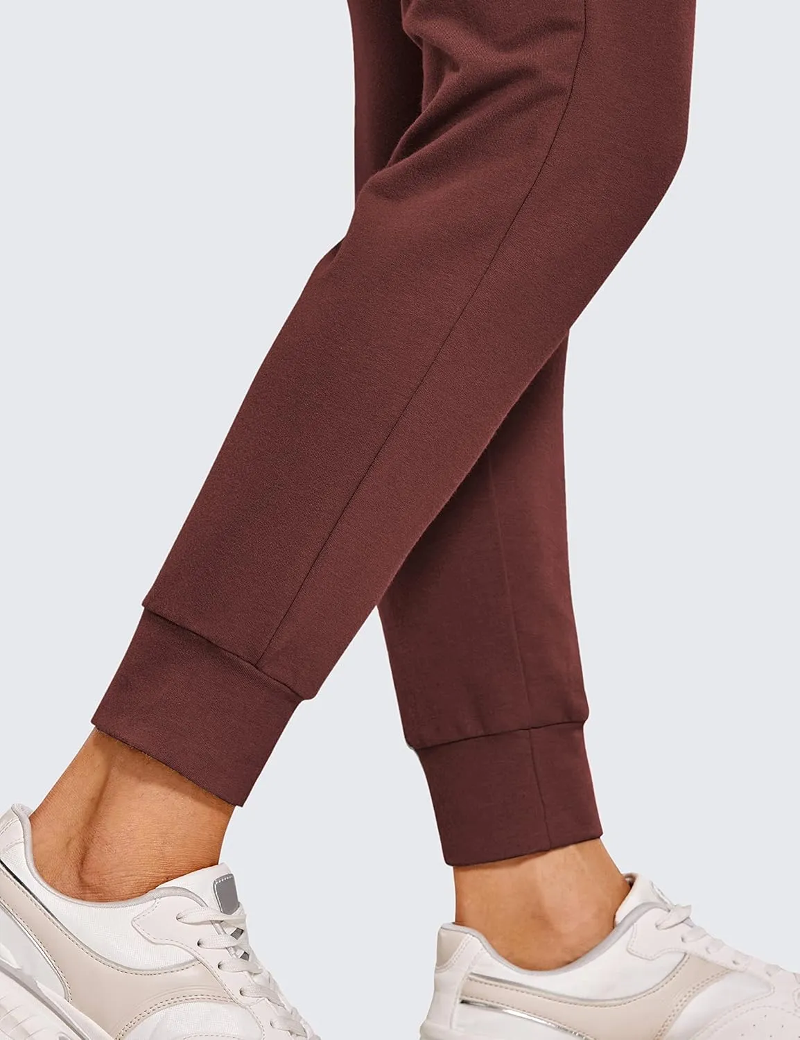 CRZ YOGA Womens Sweatpants Lightweight Cotton Cargo Joggers with 6 Pockets High Waisted Super Soft Casual Sweat Pants