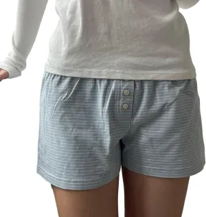Cute Pajama Shorts for Women Y2K Sexy Low Rise Lounge Floral Shorts Comfy Striped Button Boxers Pj Bottoms Sleepwear
