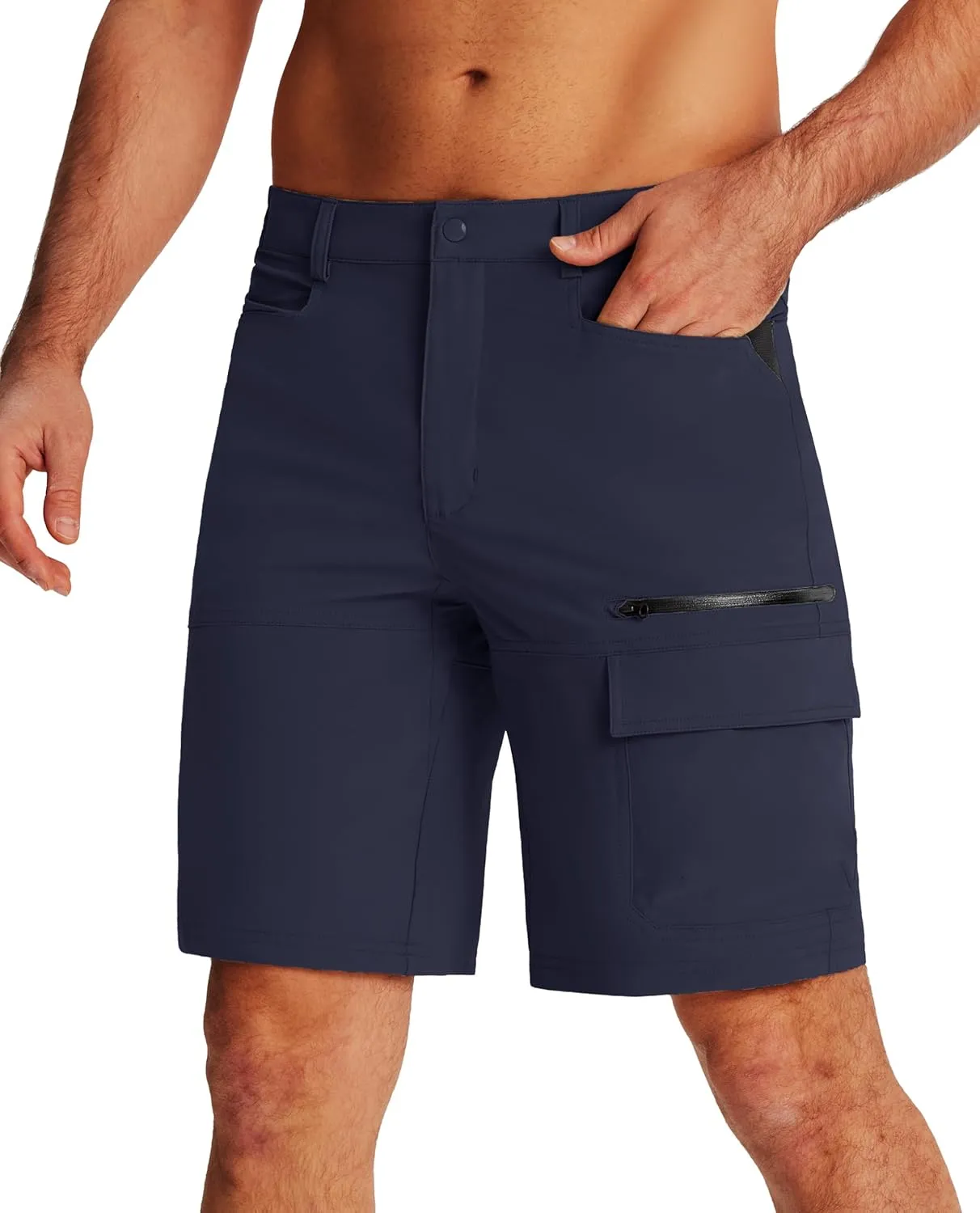 EKLENTSON Mens Outdoor Hiking Shorts Lightweight Quick Dry Casual Cargo Shorts Water Resistant with Pockets 10" Inseam