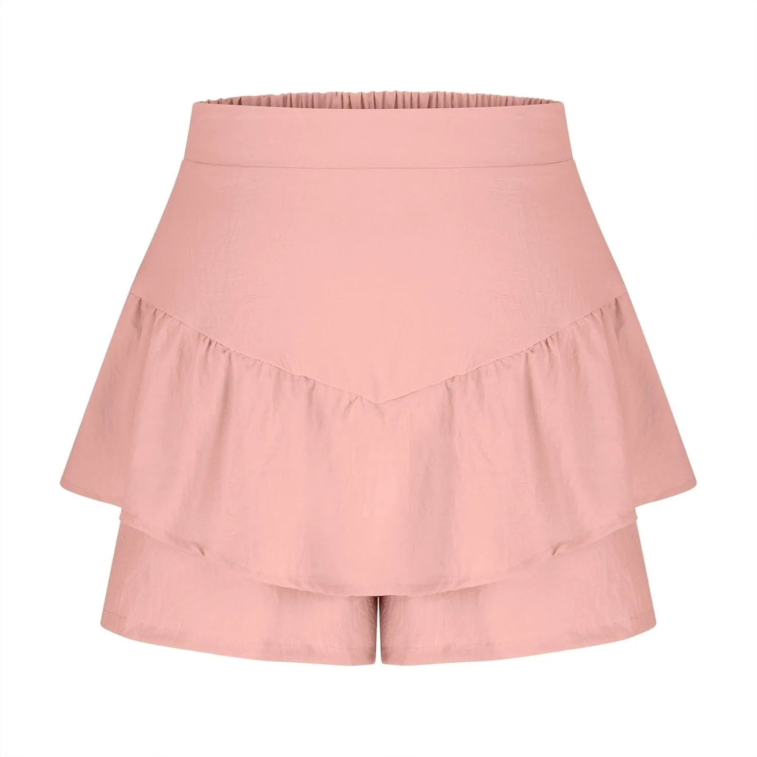 Flowy Shorts for Women Boho Ruffled Tiered Skorts Casual High Waist Mini Skirts Tennis Golf Comfy Shorts 2025