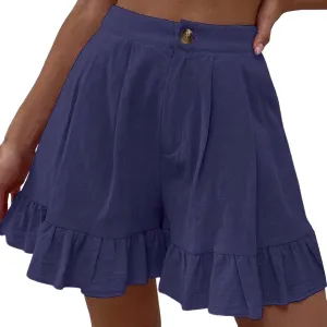 Flowy Shorts for Womens Lightweight Soft Casual Boho Floral Skorts Ruffle Skirts Running Tennis Butterfly Dressy