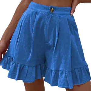 Flowy Shorts for Womens Lightweight Soft Casual Boho Floral Skorts Ruffle Skirts Running Tennis Butterfly Dressy