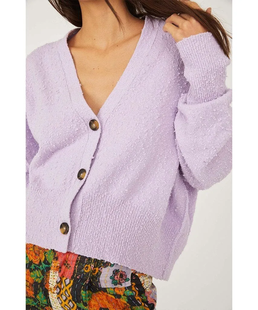 Found My Friend Cardigan Frozen Grape