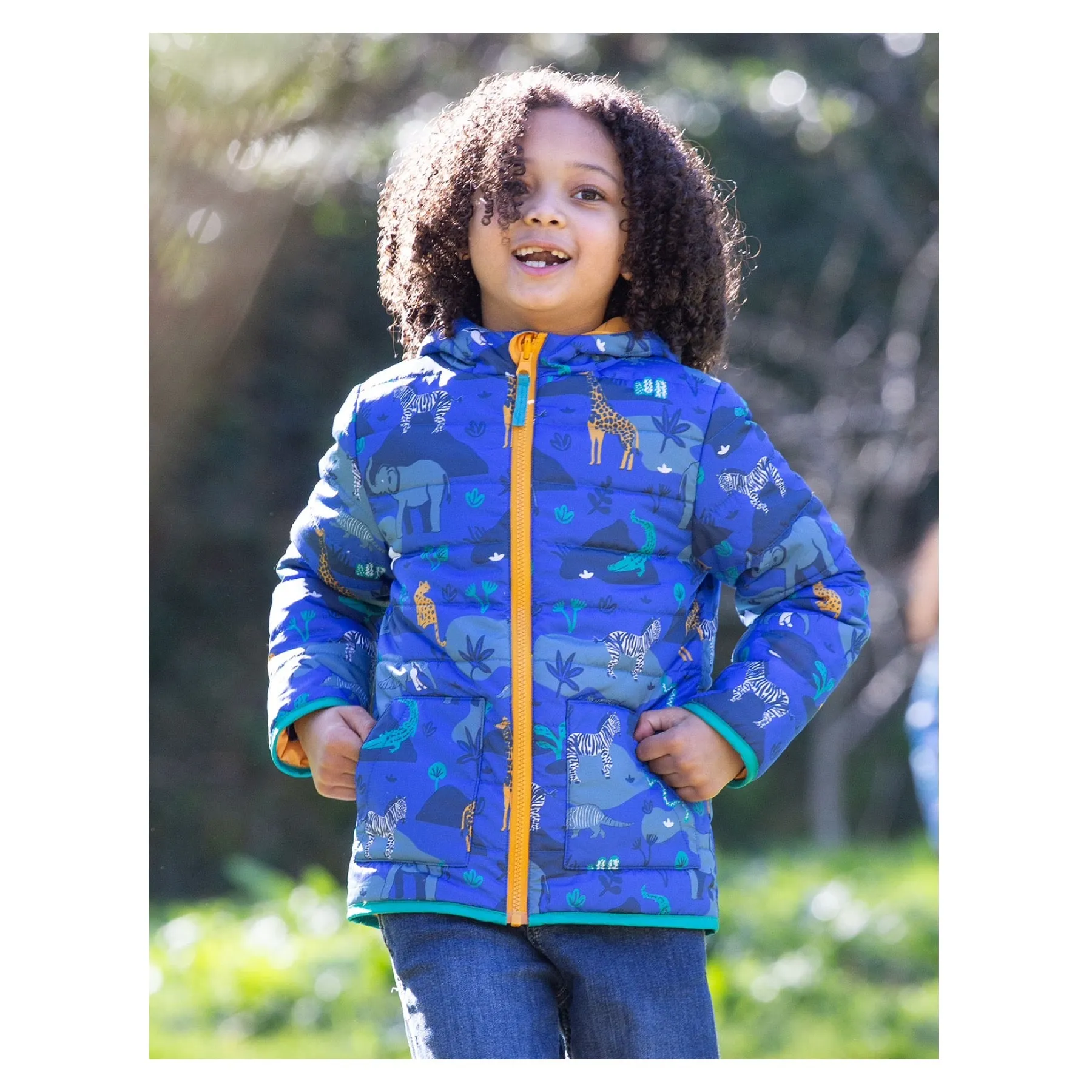 Frugi Reversible Toasty Trail Jacket Safari Camo