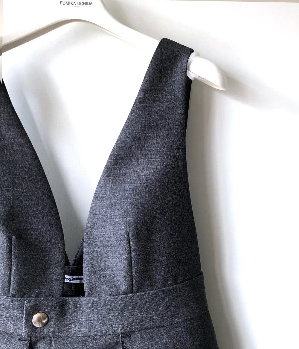 FUMIKA_UCHIDA/WOOL SUITING BRALETTE TOP(TOP CHARCOAL)