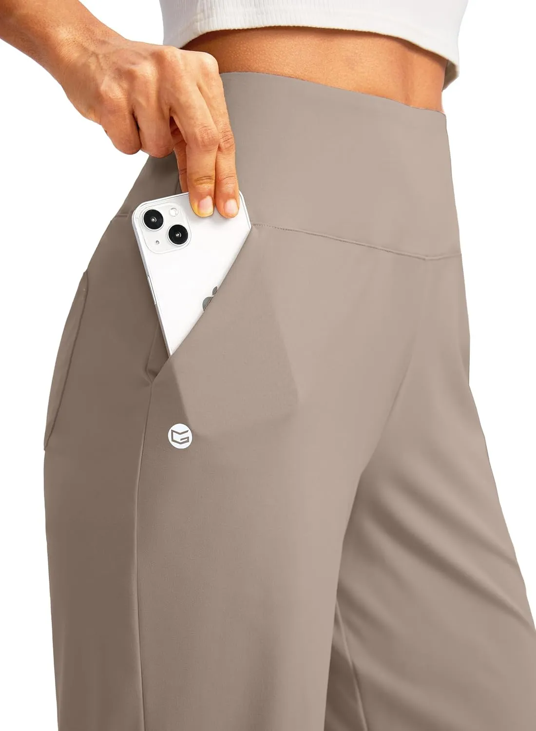 G Gradual Women's 12" Bermuda Long Shorts with Pockets High Waisted Stretch Knee Length Shorts for Women Summer Walking