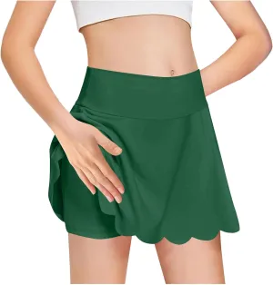 Girls Butterfly Shorts Y2K Trendy Flowy Shorts with Liner Summer Preppy 2 in 1 Tennis Skirts Athletic Workout Skorts