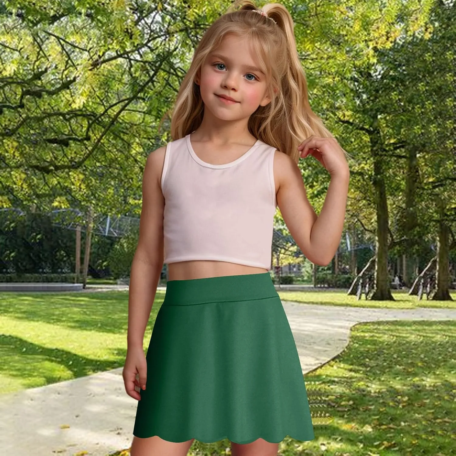 Girls Butterfly Shorts Y2K Trendy Flowy Shorts with Liner Summer Preppy 2 in 1 Tennis Skirts Athletic Workout Skorts