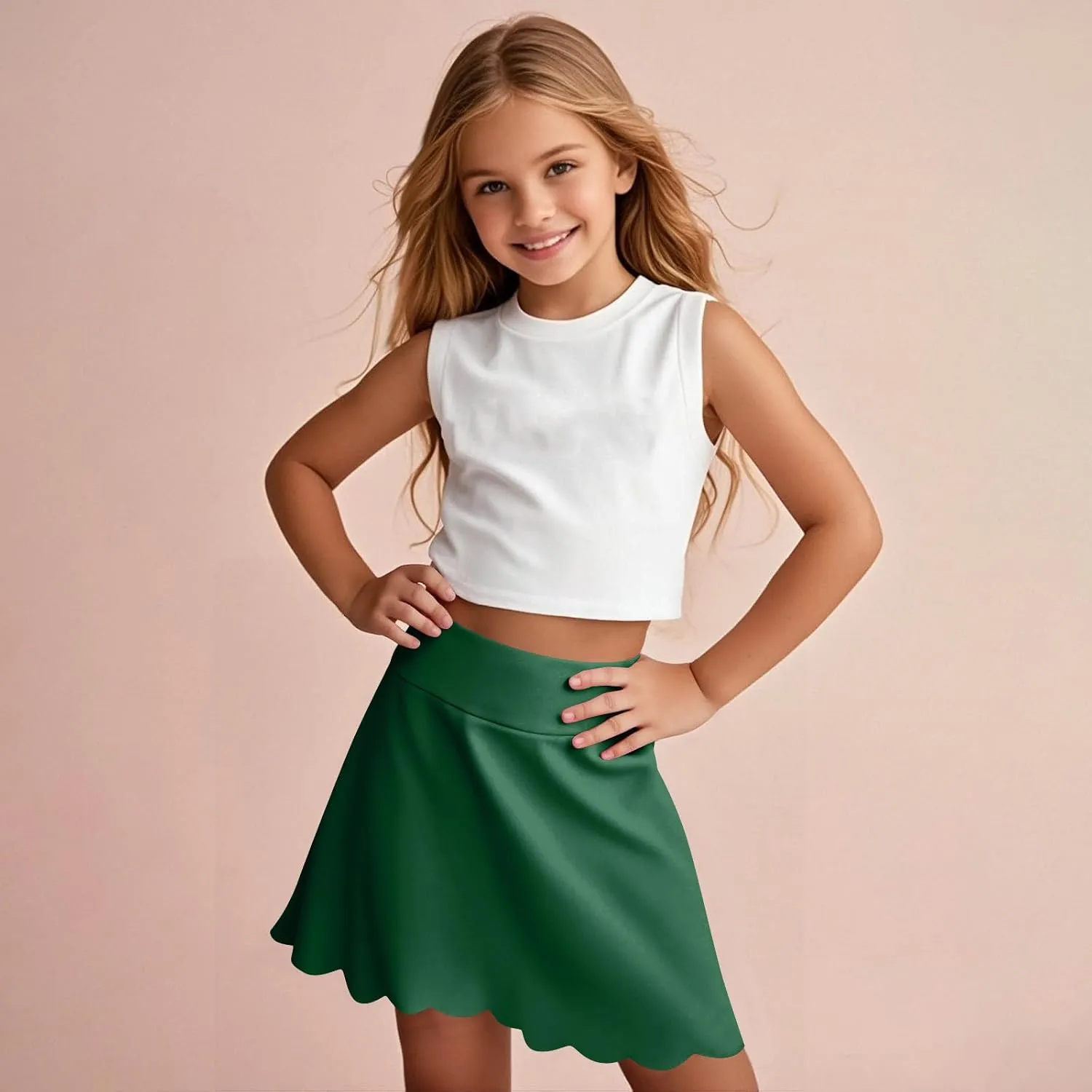 Girls Butterfly Shorts Y2K Trendy Flowy Shorts with Liner Summer Preppy 2 in 1 Tennis Skirts Athletic Workout Skorts