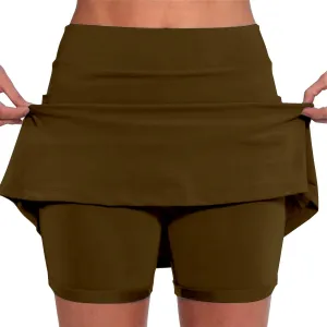 Golf Skirts for Women 18 inch Short Black Short Skirt for Women with Slit Volleyball Spandex Shorts Women high Waisted