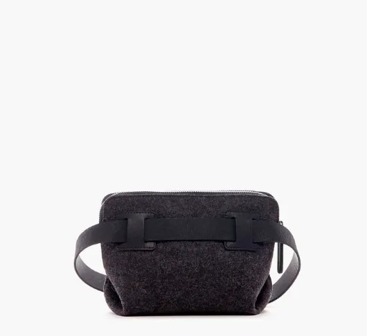 Graf Lantz - Bedford Merino Wool Felt Belt Bag in Charcoal